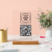 Business QR Website Logo Acrylic Sign Acrylschild (Hochzeit)