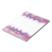 Business Rainbow Waves Editor mit Logo Notizblock (Rotiert)