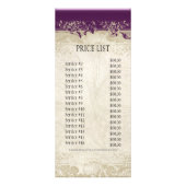 Business Rate Card Vintage Baroque Peacock Feather Werbekarte (Hinten)