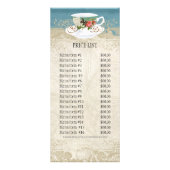 Business Rate Card - Vintage Rose im Barockstil Werbekarte (Hinten)