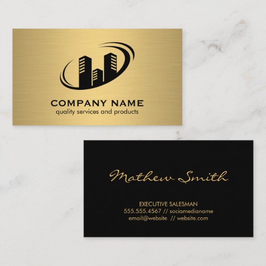 Business | Real Anwesen Agent Visitenkarte (Vorne/Hinten)