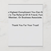 Business Real Anwesen Open House Flyer (Hinten)