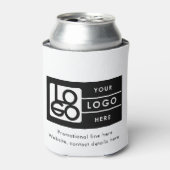 Business Rectangle Logo Text Promo QR Code Dosenkühler (Kanne Vorderseite)