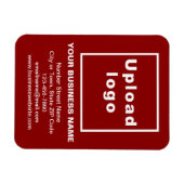 Business Red Flexible Foto Magnet (Horizontal)