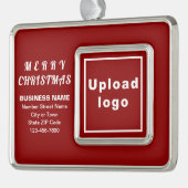 Business Red Gerahmt Rectangle Weihnachtsdekoratio Rahmen-Ornament Silber (Links)