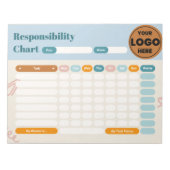 Business Responsibility Chores Chart Logo Checklis Notizblock (Vorderseite)