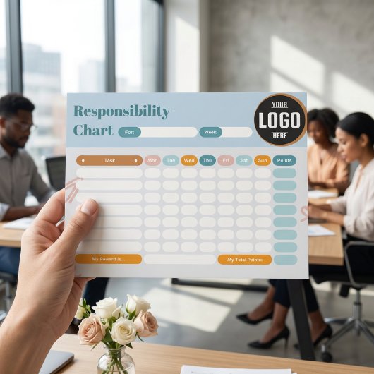 Business Responsibility Chores Chart Logo Checklis Notizblock