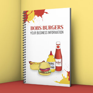 Business Restaurant Company Hamburger Hotdog Notizblock