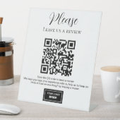 Business Review mit QR-Code Sockelschild (In Situ)