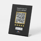 Business Review Tabletop Sign l QR Code Sockelschild (Vorderseite)