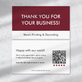 Business Review Thank You QR Code Empfehlungskarte