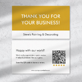 Business Review Thank You QR Code Minimal Empfehlungskarte