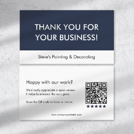 Business Review Thank You QR Code Modern Simple Empfehlungskarte