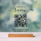 Business Review With QR Code Acrylschild (Neutral)