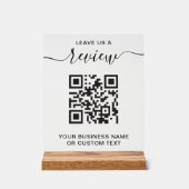 Business Review With QR Code Acrylschild (Vorderseite)