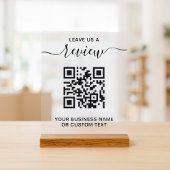 Business Review With QR Code Acrylschild