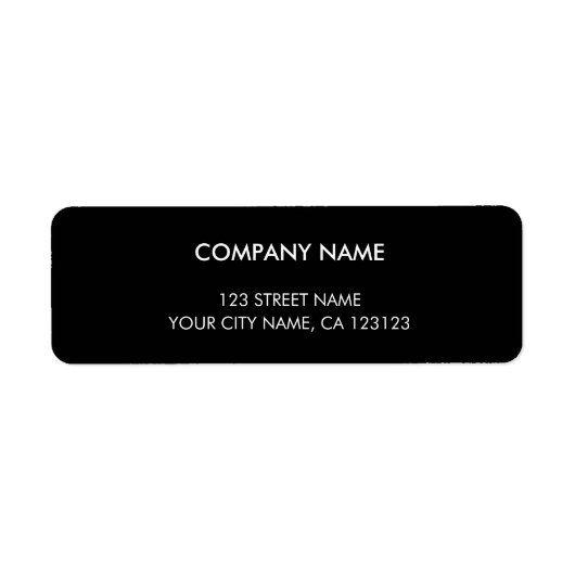 Business Rücksendeadresse Minimal Schwarz und Weiß (Vorne)