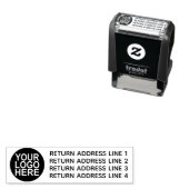 Business-Rücksendeadresse mit eigenem Logo Permastempel (Beispiel)