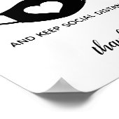 Business Safety Wear a Face Mask Modernes Skript Poster (Ecke)