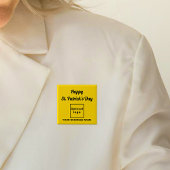 Business Saint Patrick Gruß auf dem Gelben Platz Button