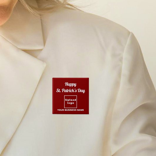 Business Saint Patrick Gruß auf dem Roten Platz Button