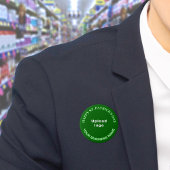 Business Saint Patrick Gruß auf grüne Runde Button