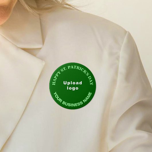 Business Saint Patrick Gruß auf grüne Runde Button