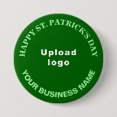 Business Saint Patrick Gruß auf grüne Runde Button (Vorderseite)