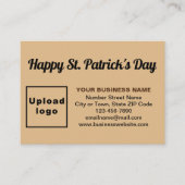 Business Saint Patrick Gruß auf Light Brown Begleitkarte (Vorderseite)