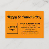 Business Saint Patrick Gruß auf Orange Color Begleitkarte (Vorderseite)
