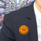 Business Saint Patrick Gruß auf Orange Round Button