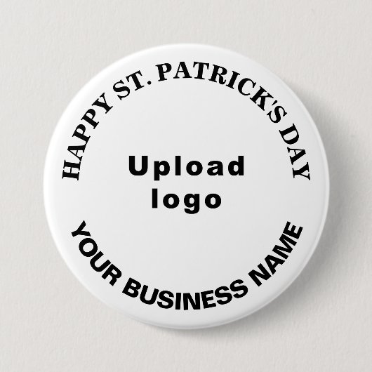 Business Saint Patrick Gruß auf White Round Button (Vorderseite)