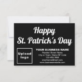 Business Saint Patrick Small Black Flat Card (Vorderseite)