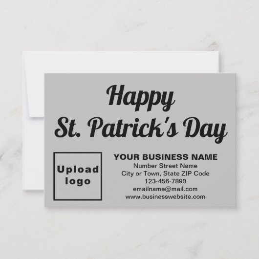 Business Saint Patrick Small Gray Flat Card (Vorderseite)