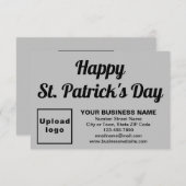 Business Saint Patrick Small Gray Flat Card (Vorne/Hinten)