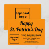 Business Saint Patrick Small Orange Flat Card (Vorne/Hinten)