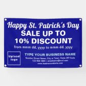 Business Saint Patrick Verkauf auf Blue Rectangle Banner (Horizontal)