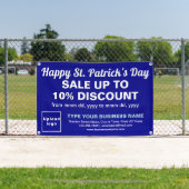 Business Saint Patrick Verkauf auf Blue Rectangle Banner (Insitu)