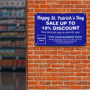 Business Saint Patrick Verkauf auf Blue Rectangle Banner