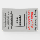 Business Saint Patrick Verkauf auf grauem Banner (Horizontal)