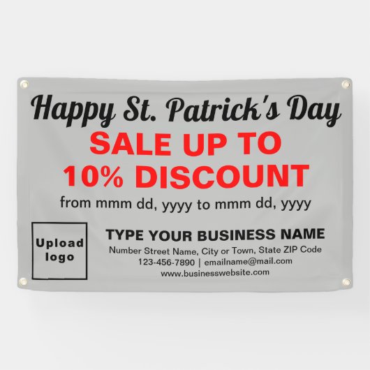 Business Saint Patrick Verkauf auf Gray Rectangle Banner (Horizontal)