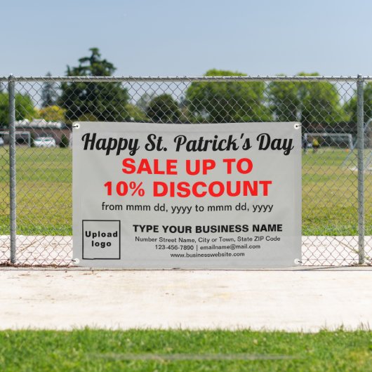 Business Saint Patrick Verkauf auf Gray Rectangle Banner (Insitu)