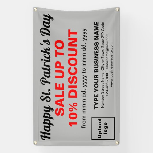 Business Saint Patrick Verkauf auf Gray Rectangle Banner (Vertikal)