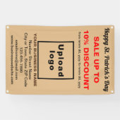 Business Saint Patrick Verkauf auf Light Brown Ban Banner (Horizontal)