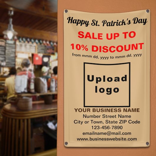 Business Saint Patrick Verkauf auf Light Brown Ban Banner