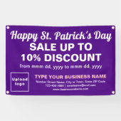 Business Saint Patrick Verkauf auf Lila Rectangle Banner (Horizontal)