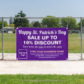 Business Saint Patrick Verkauf auf Lila Rectangle Banner (Insitu)