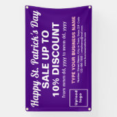 Business Saint Patrick Verkauf auf Lila Rectangle Banner (Vertikal)