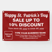 Business Saint Patrick Verkauf auf Red Rectangle Banner (Horizontal)