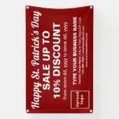 Business Saint Patrick Verkauf auf Red Rectangle Banner (Vertikal)